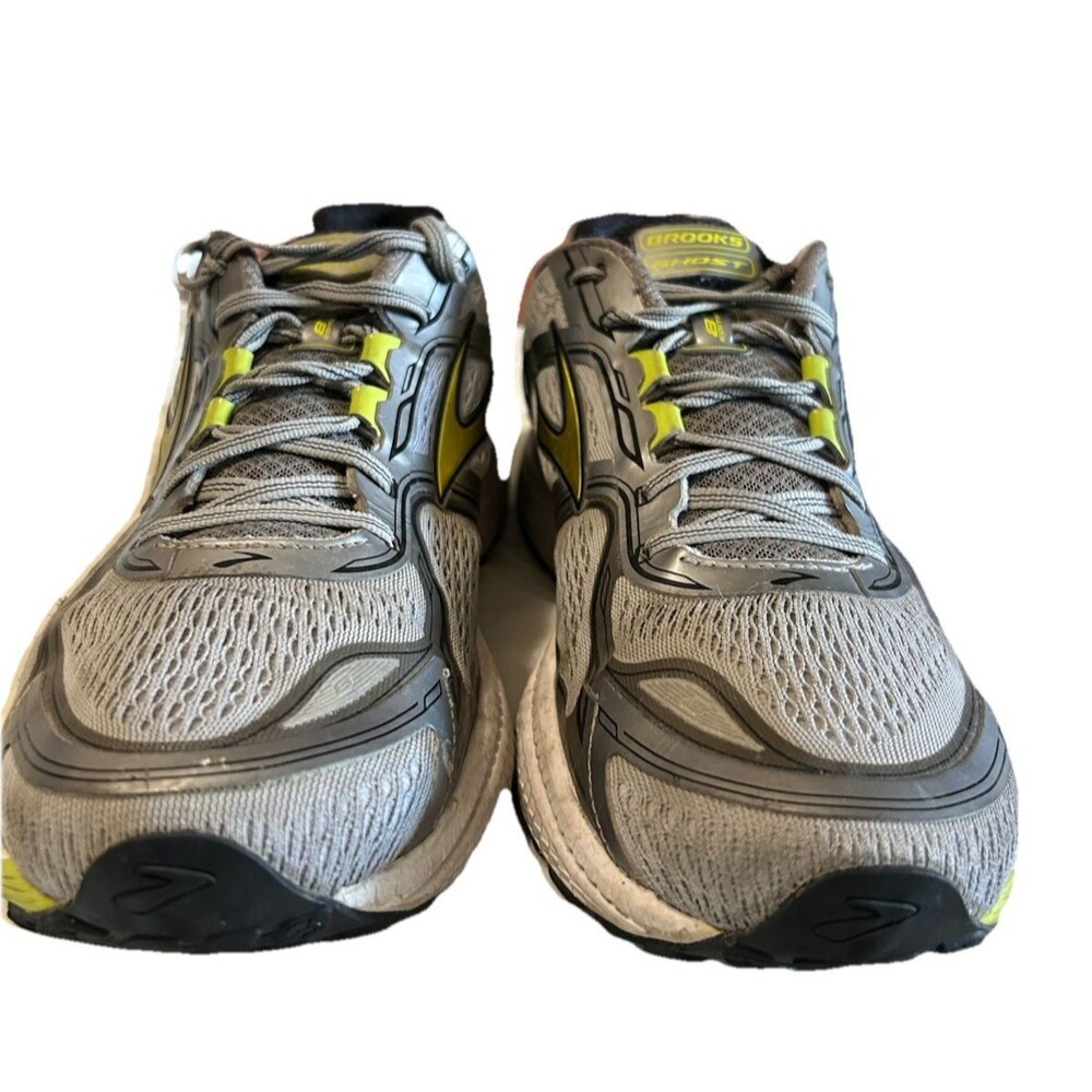 Brooks Ghost 8 Mens 12D Gray Lime Running Shoes Lace Up Sneakers 1101981D029 - Picture 3 of 7